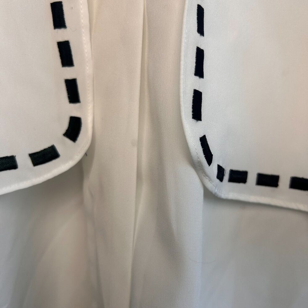 Vintage Tess Large Stitch Button Front Blouse - Picture 9 of 9